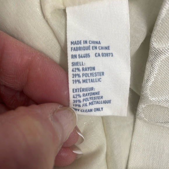 American Eagle Outfitters Cream /Silver Strapless A-line Dress - Picture 9 of 9